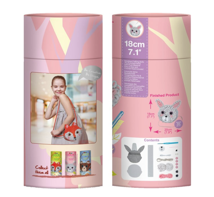 Набір для творчості 2 в 1, в'язання гачком та шиття сумочки *Зайченя* - Зображення 2