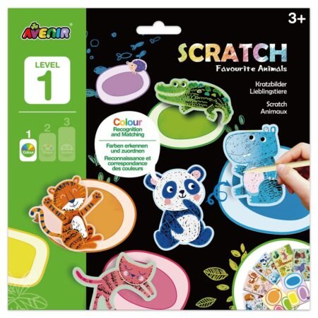 6004135 Набір для творчості, скретч-арт *Улюблені тварини*, 1 рівень