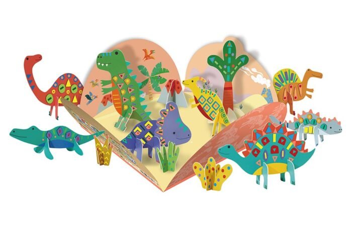 6004149 Набір для творчості, аплікація з наліпками *Диносвіт*, 8 аркушів - Зображення 3