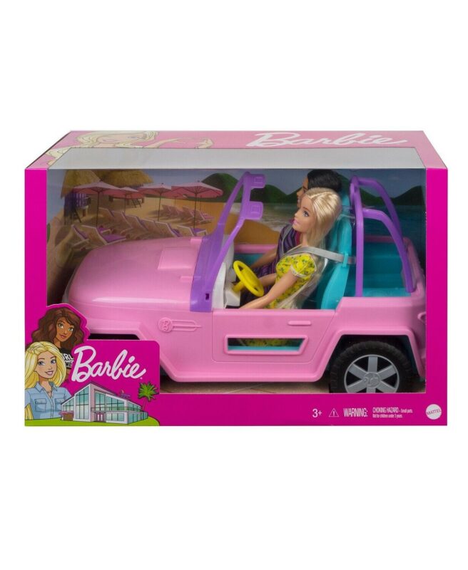 Barbie off-road car + 2 dolls