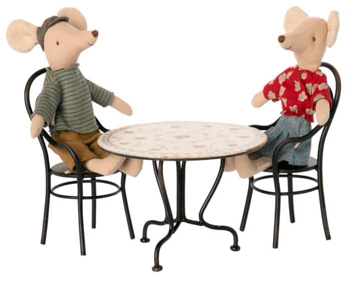 Аксесуари для ляльок - обідній стіл з 2 стільцями - Зображення 2