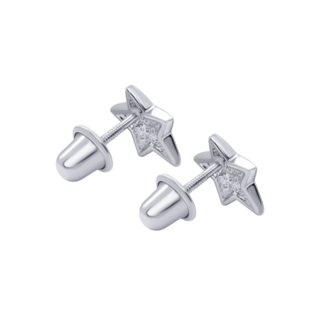 Сережки Зірочка рожеві - Зображення 2