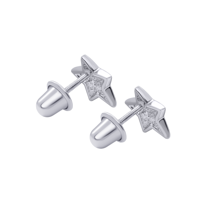 Сережки Зірочка рожеві - Зображення 2