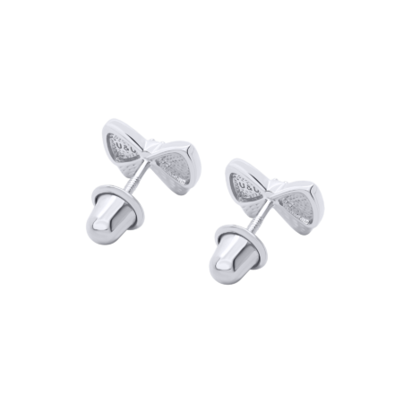 Сережки Бантик рожевий - Зображення 2