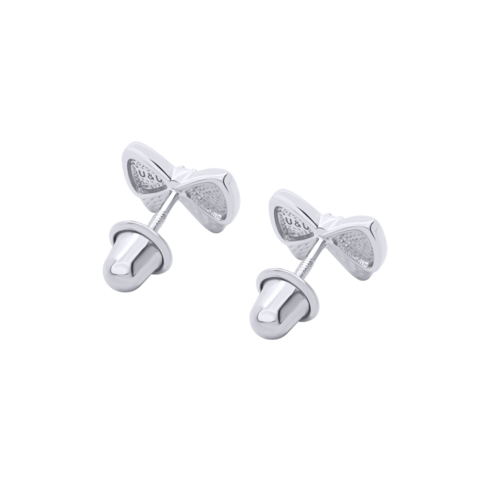 Сережки Бантик рожевий - Зображення 2