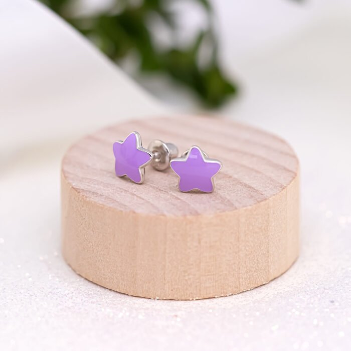 Сережки Зіроньки Фіолетовий - Зображення 4