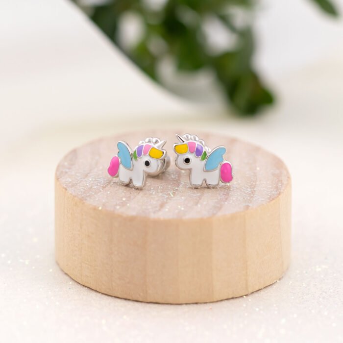 Сережки Єдиноріг кольоровий - Зображення 4