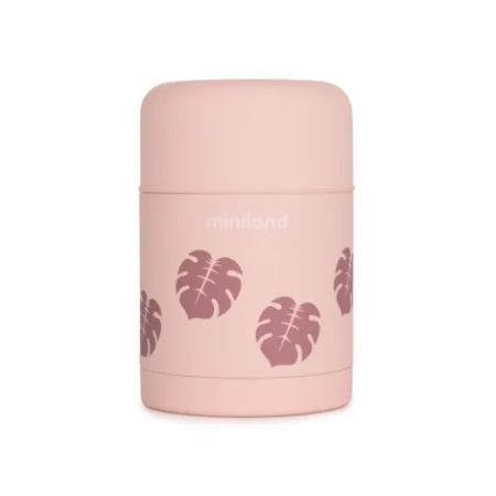 Термос пищевой пудровый FOOD THERMY LEAVES 600ML