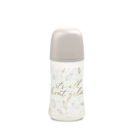 Пляшечка, 270 мл, фізіологічна соска повільний потік, *Gold Edition*/золота (8426420080194)