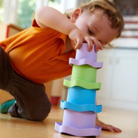 Стартовий набір дитячих іграшок (перші ключі, пірамідка-стаканчики, слон) - Зображення 2