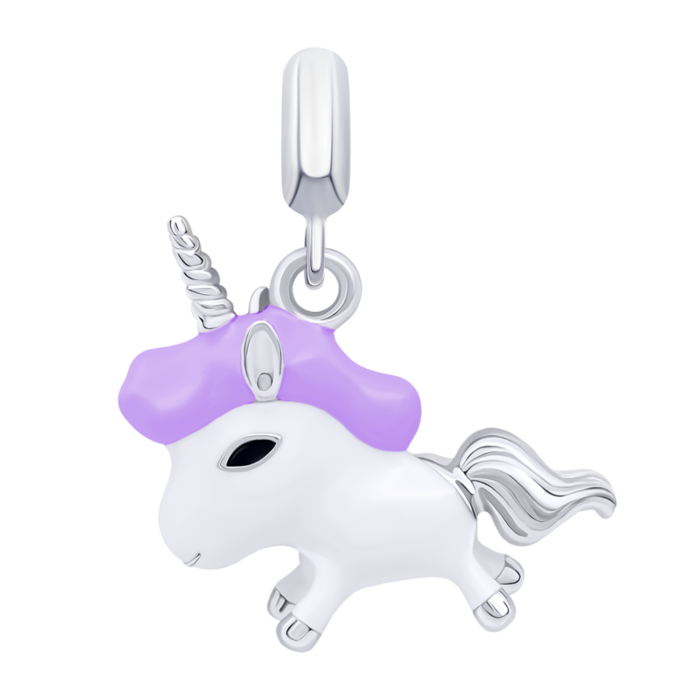 319542400613_1.1800x1800w Кулон Єдиноріг фіолетовий - Зображення 1