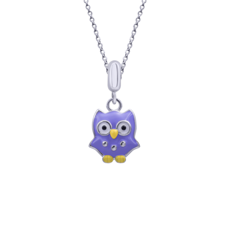 Кулон Сова Фіолетовий