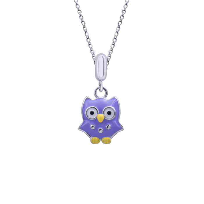 Кулон Сова Фіолетовий - Зображення 1