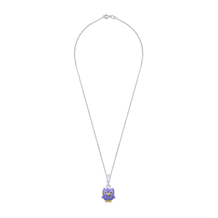 Кулон Сова Фіолетовий - Зображення 2