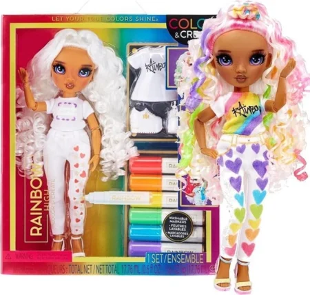 Лялька Rainbow High Color & Create Fashion Doll- Purple Eyes