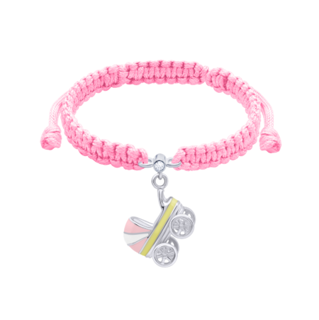 Браслет плетений Візок рожевий