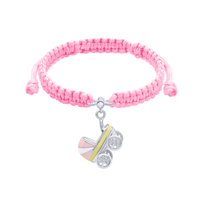 Браслет плетений Візок рожевий - Зображення 1