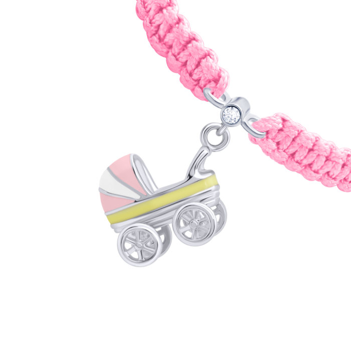 Браслет плетений Візок рожевий - Зображення 2