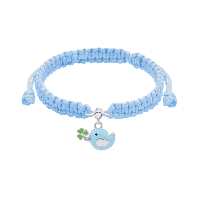 Браслет плетений Пташка блакитна - Зображення 1
