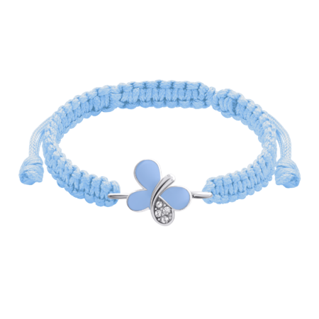 Браслет плетений Метелик блискучий блакитний