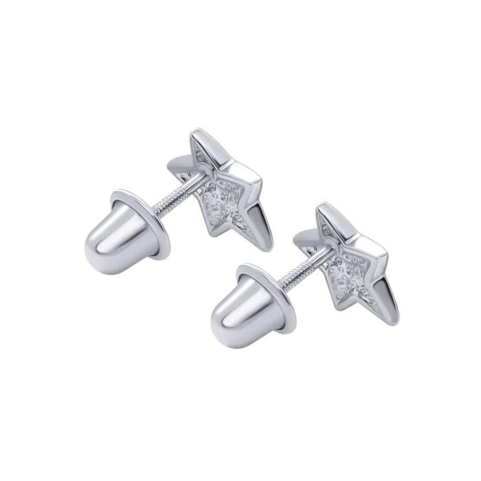 Сережки Зірочка Блакитний - Зображення 2