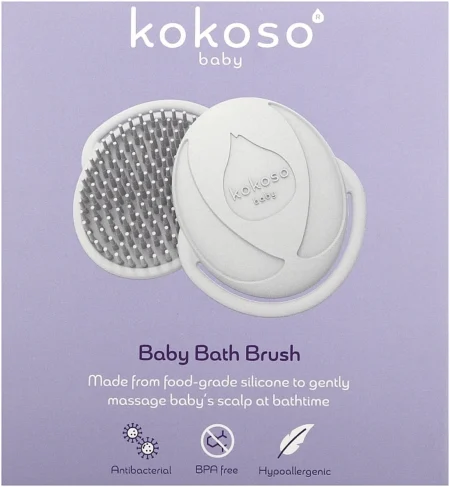 Cиликоновая щетка для купания и массажа Kokoso Babу