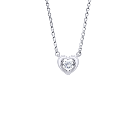 Кольє Серце з танцюючим каменем