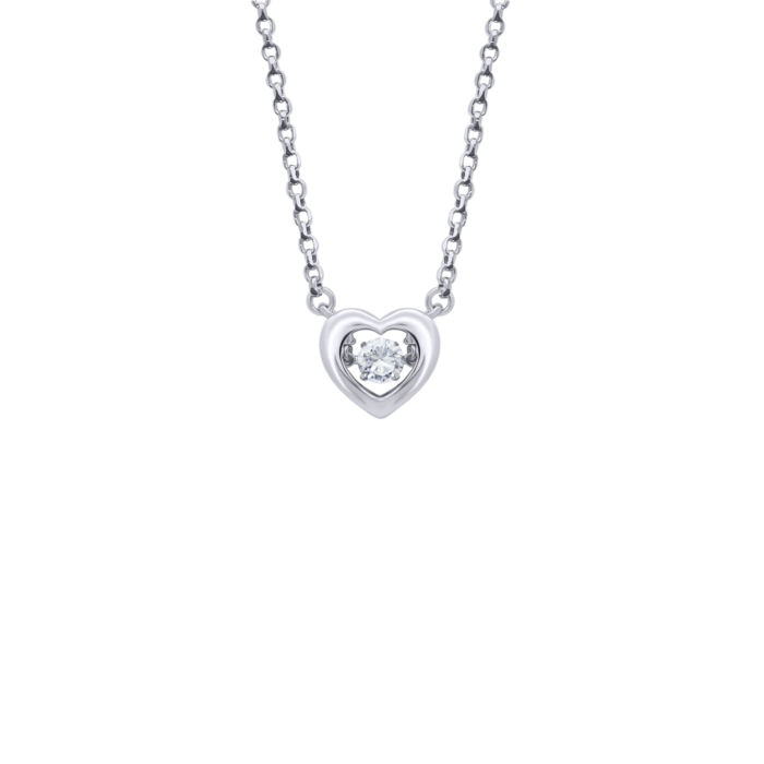 Кольє Серце з танцюючим каменем - Зображення 1