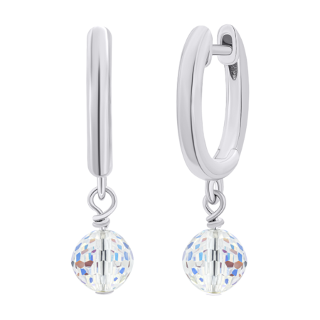 Сережки з підвісами Кришталик багатобарвний - Зображення 2