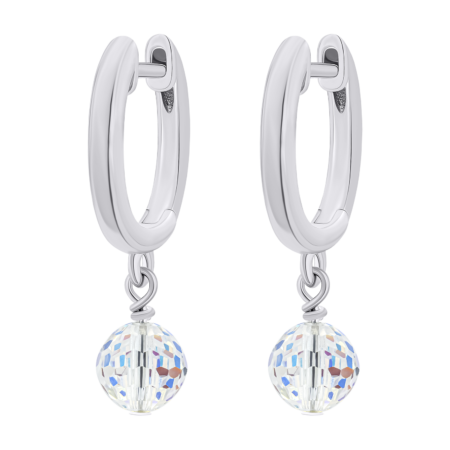 Сережки з підвісами Кришталик багатобарвний - Зображення 3