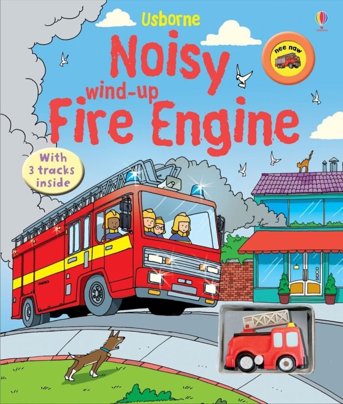 9780746091128_cover_image Книга видавництва Usborne Noisy Wind-up Fire Engine - Зображення 1