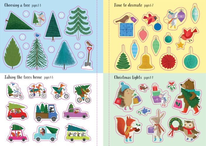 Книга з завданнями SPARKLY CHRISTMAS TREES STICKER BOOK - Зображення 5