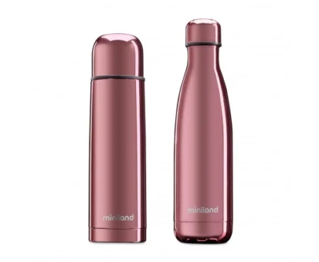 Набор термос для жидкостей + термобутылка роз.золото Mybaby&Me Rose 500ML