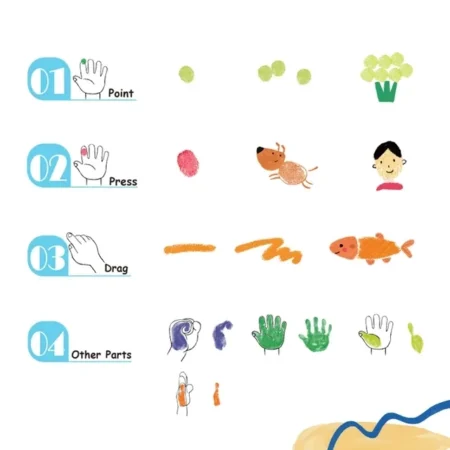 Альбом для творчості пальчиковими фарбами Tookyland Кольоровий світ - Зображення 5