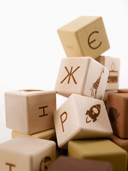 КУБИКИ УКРАЇНСЬКИЙ АЛФАВІТ / ОЛИВКОВИЙ - Зображення 5