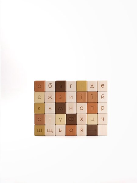 КУБИКИ УКРАЇНСЬКИЙ АЛФАВІТ / ОЛИВКОВИЙ - Зображення 9