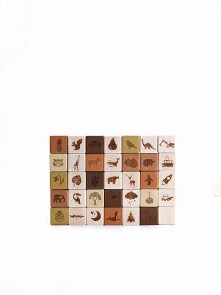 КУБИКИ УКРАЇНСЬКИЙ АЛФАВІТ / ОЛИВКОВИЙ - Зображення 6