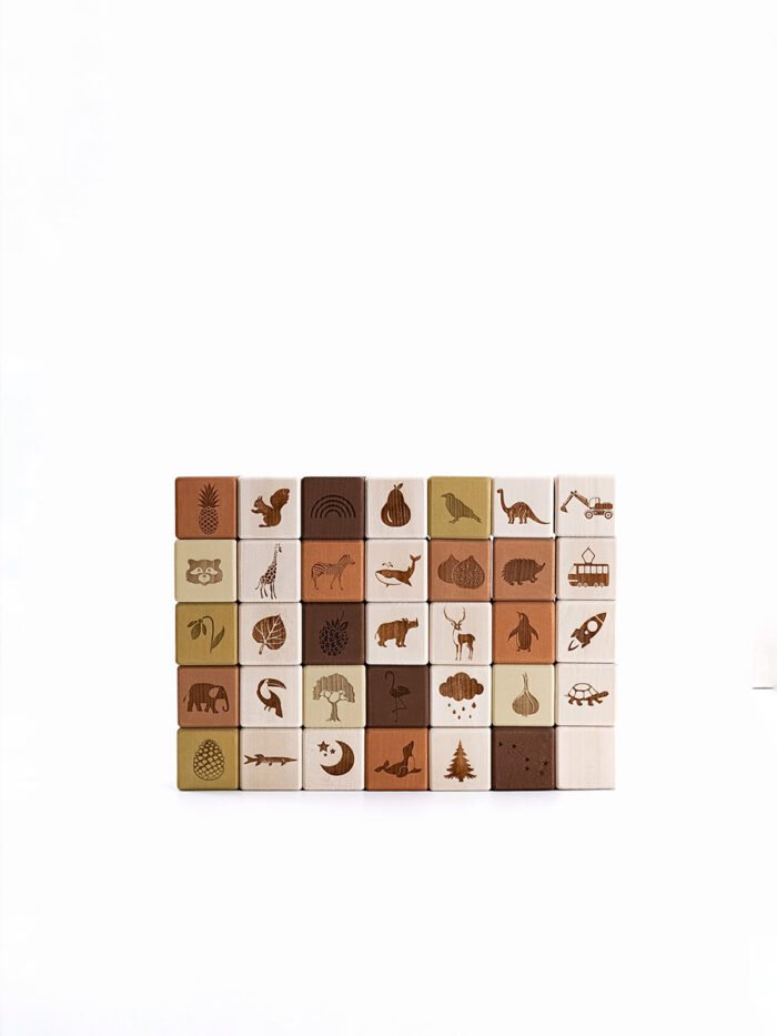 КУБИКИ УКРАЇНСЬКИЙ АЛФАВІТ / ОЛИВКОВИЙ - Зображення 6