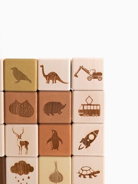 КУБИКИ УКРАЇНСЬКИЙ АЛФАВІТ / ОЛИВКОВИЙ - Зображення 7