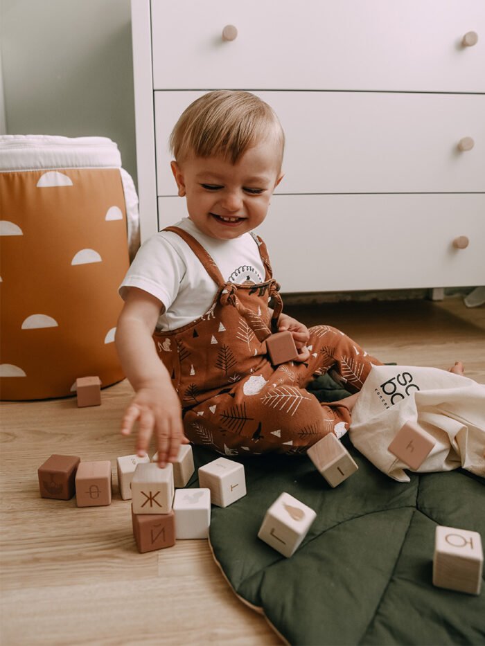 КУБИКИ УКРАЇНСЬКИЙ АЛФАВІТ / РОЖЕВО-ГІРЧИЧНИЙ - Зображення 6