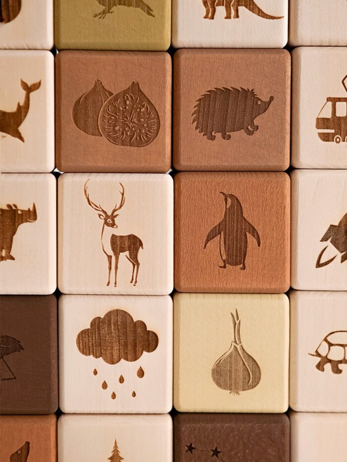 КУБИКИ УКРАЇНСЬКИЙ АЛФАВІТ / ОЛИВКОВИЙ - Зображення 8