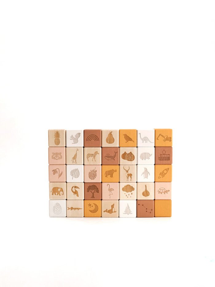 КУБИКИ УКРАЇНСЬКИЙ АЛФАВІТ / РОЖЕВО-ГІРЧИЧНИЙ - Зображення 7