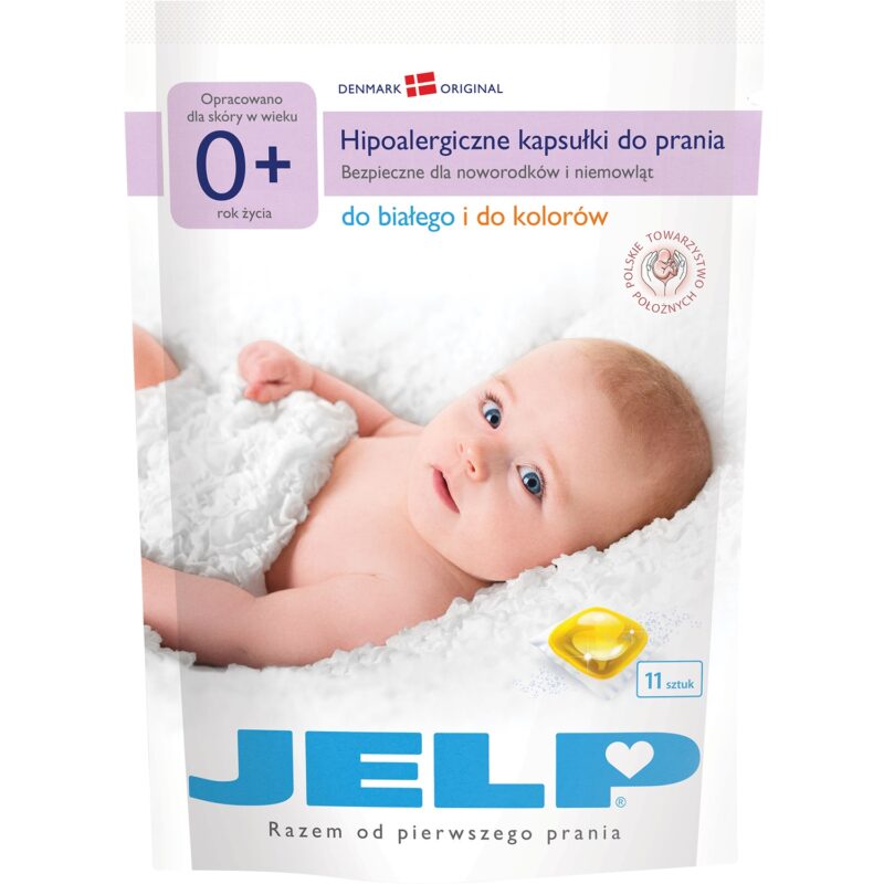 JELP 0+ Гіпоалергенні капсули для прання білого та кольорового 11 шт
