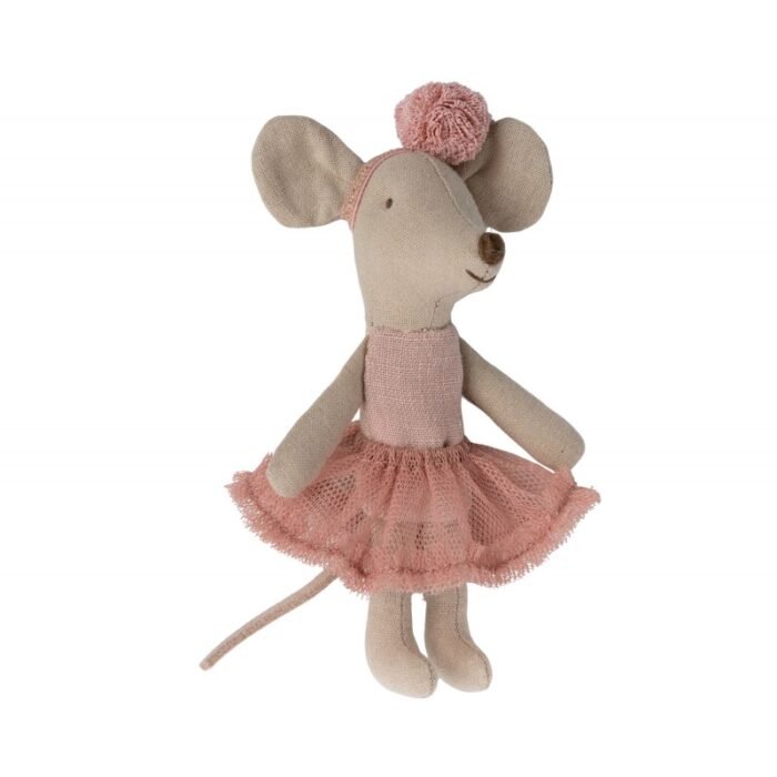 ballerina-mouse-little-sister-rose-2023-maileg Мишка - балерина, Сестричка - Роза - Зображення 1