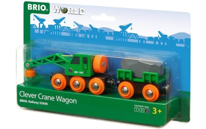 Вагон BRIO з магнітним підйомним краном (33698) - Зображення 1
