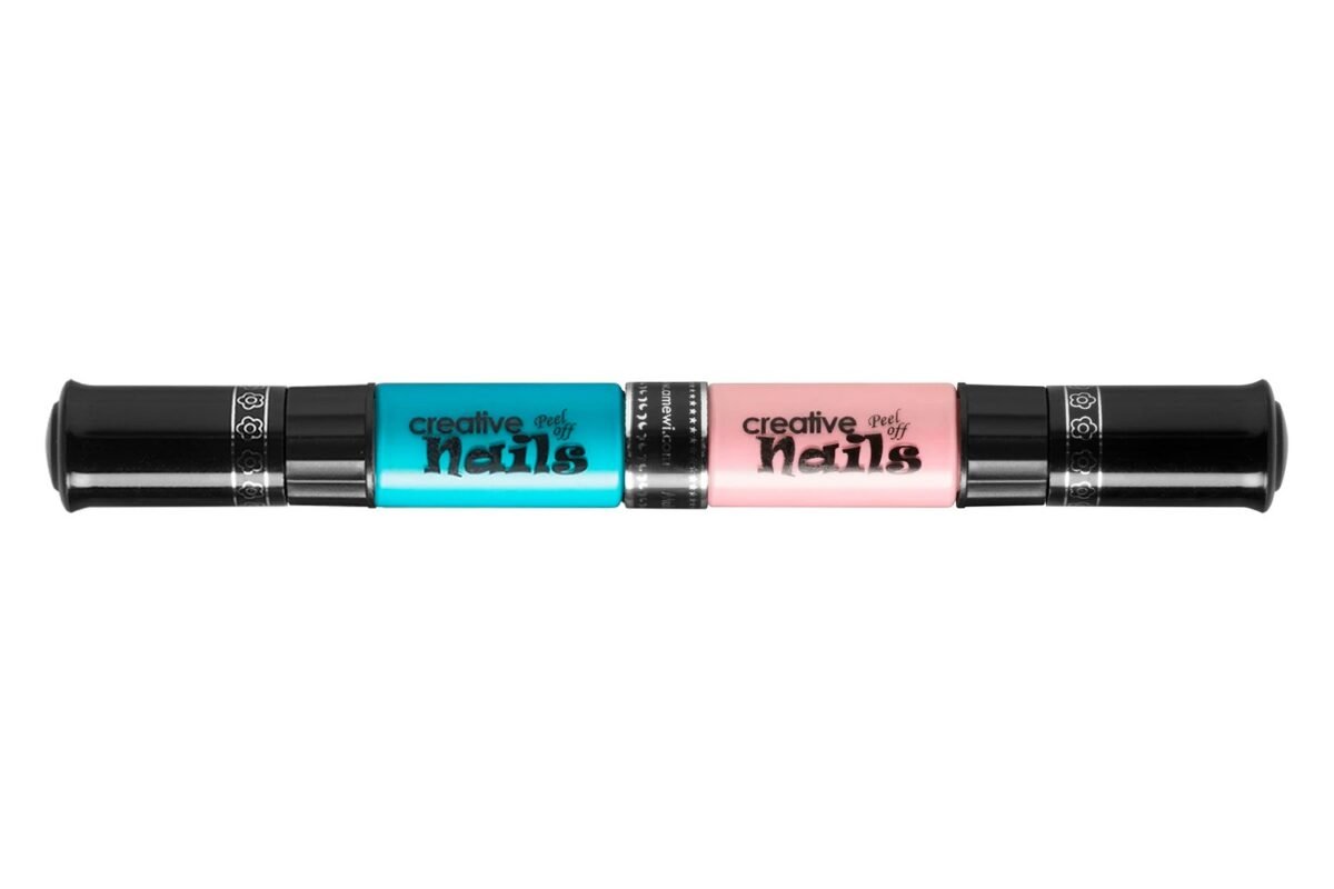 Лак для нігтів дитячий Creative Nails на водній основі в асортименті (темно-блакитний+нюд)