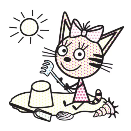 Кольоровий БУЛЬ. Три коти. На природі - Зображення 2