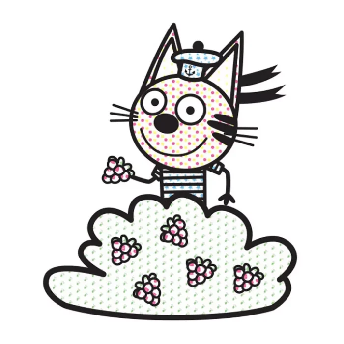 Кольоровий БУЛЬ. Три коти. На природі - Зображення 3