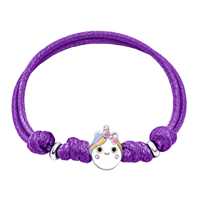 419582905603_1.1800x1800w Браслет на шнурку Єдиноріжка з різнобарвною емаллю - Зображення 1