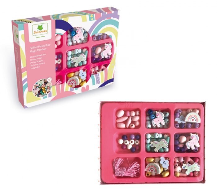 Скринька дерев'яних намистин SYCOMORE чарівна веселка - Зображення 2